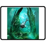 Wonderful Dolphin Fleece Blanket (Large)  80 x60  Blanket Front