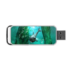 Wonderful Dolphin Portable Usb Flash (one Side) by FantasyWorld7