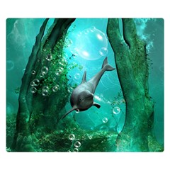 Wonderful Dolphin Double Sided Flano Blanket (small) 