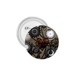 Steampunk With Heart 1 75  Buttons by FantasyWorld7