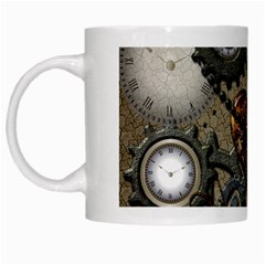 Steampunk With Heart White Mugs