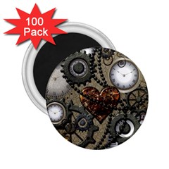 Steampunk With Heart 2 25  Magnets (100 Pack)  by FantasyWorld7