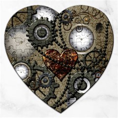 Steampunk With Heart Jigsaw Puzzle (heart)