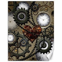 Steampunk With Heart Canvas 12  X 16   by FantasyWorld7