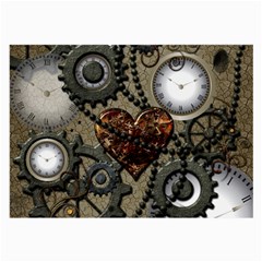 Steampunk With Heart Large Glasses Cloth (2-side)