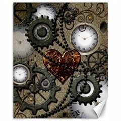 Steampunk With Heart Canvas 11  X 14  