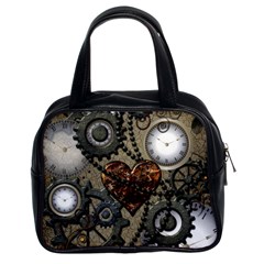 Steampunk With Heart Classic Handbags (2 Sides)