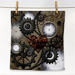 Steampunk With Heart Face Towel