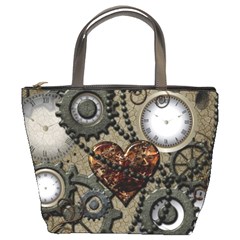 Steampunk With Heart Bucket Bags