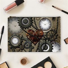 Steampunk With Heart Cosmetic Bag (large) 