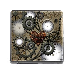 Steampunk With Heart Memory Card Reader (square)