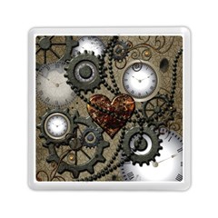 Steampunk With Heart Memory Card Reader (square) 