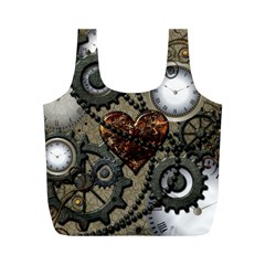 Steampunk With Heart Full Print Recycle Bags (m) 