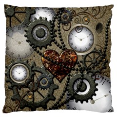 Steampunk With Heart Standard Flano Cushion Cases (two Sides)  by FantasyWorld7