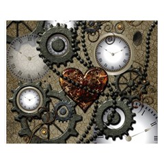 Steampunk With Heart Double Sided Flano Blanket (medium) 