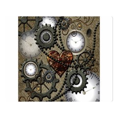 Steampunk With Heart Double Sided Flano Blanket (large) 