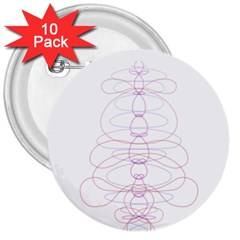 Symmetric 3  Buttons (10 Pack)  by ShopFuwaFuwa