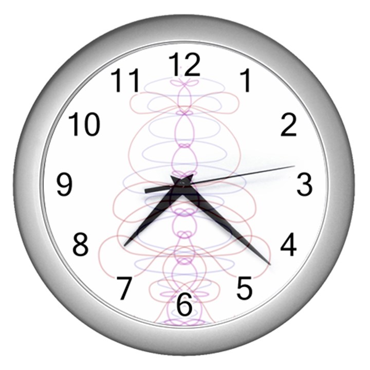 Symmetric Wall Clocks (Silver) 