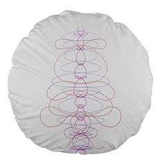 Symmetric Large 18  Premium Flano Round Cushions