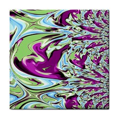 Purple, Green, And Blue Abstract Tile Coasters by digitaldivadesigns