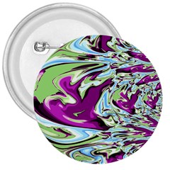 Purple, Green, And Blue Abstract 3  Buttons