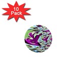 Purple, Green, and Blue Abstract 1  Mini Magnet (10 pack)  Front