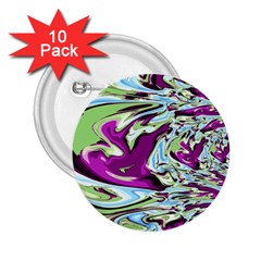 Purple, Green, And Blue Abstract 2 25  Buttons (10 Pack) 