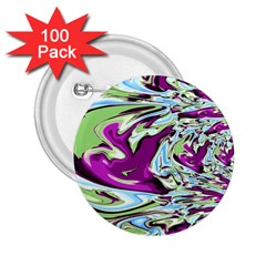 Purple, Green, And Blue Abstract 2 25  Buttons (100 Pack) 