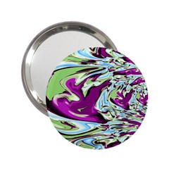 Purple, Green, And Blue Abstract 2 25  Handbag Mirrors