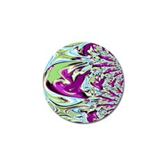 Purple, Green, And Blue Abstract Golf Ball Marker by digitaldivadesigns