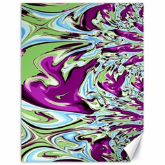 Purple, Green, And Blue Abstract Canvas 12  X 16  