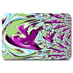 Purple, Green, And Blue Abstract Large Doormat 