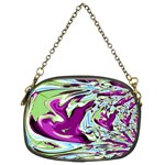 Purple, Green, and Blue Abstract Chain Purses (Two Sides)  Front