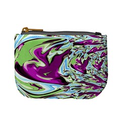 Purple, Green, And Blue Abstract Mini Coin Purses