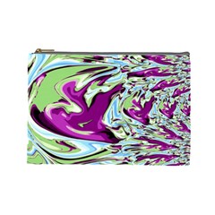 Purple, Green, And Blue Abstract Cosmetic Bag (large) 