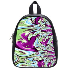 Purple, Green, And Blue Abstract School Bags (small) 