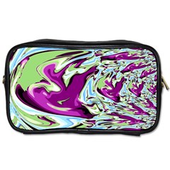 Purple, Green, And Blue Abstract Toiletries Bags 2-side