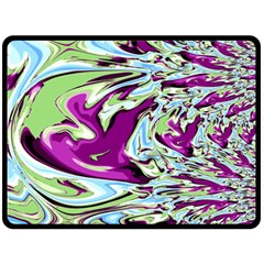 Purple, Green, And Blue Abstract Fleece Blanket (large) 