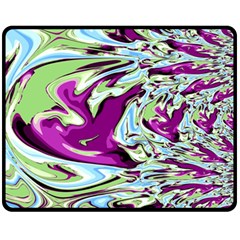 Purple, Green, And Blue Abstract Fleece Blanket (medium) 