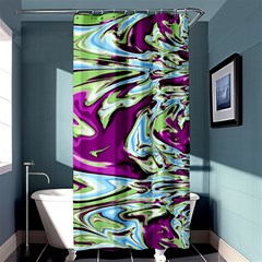 Purple, Green, And Blue Abstract Shower Curtain 36  X 72  (stall) 