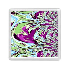 Purple, Green, And Blue Abstract Memory Card Reader (square) 