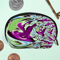 Purple, Green, And Blue Abstract Accessory Pouches (large) 