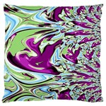 Purple, Green, and Blue Abstract Standard Flano Cushion Cases (Two Sides)  Front