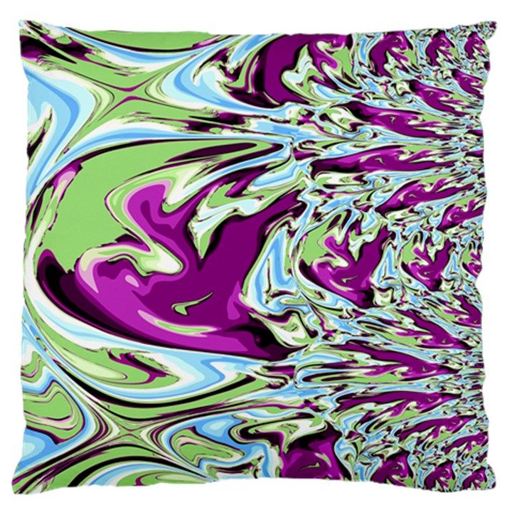 Purple, Green, and Blue Abstract Standard Flano Cushion Cases (Two Sides) 