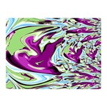 Purple, Green, and Blue Abstract Double Sided Flano Blanket (Mini)  35 x27  Blanket Front