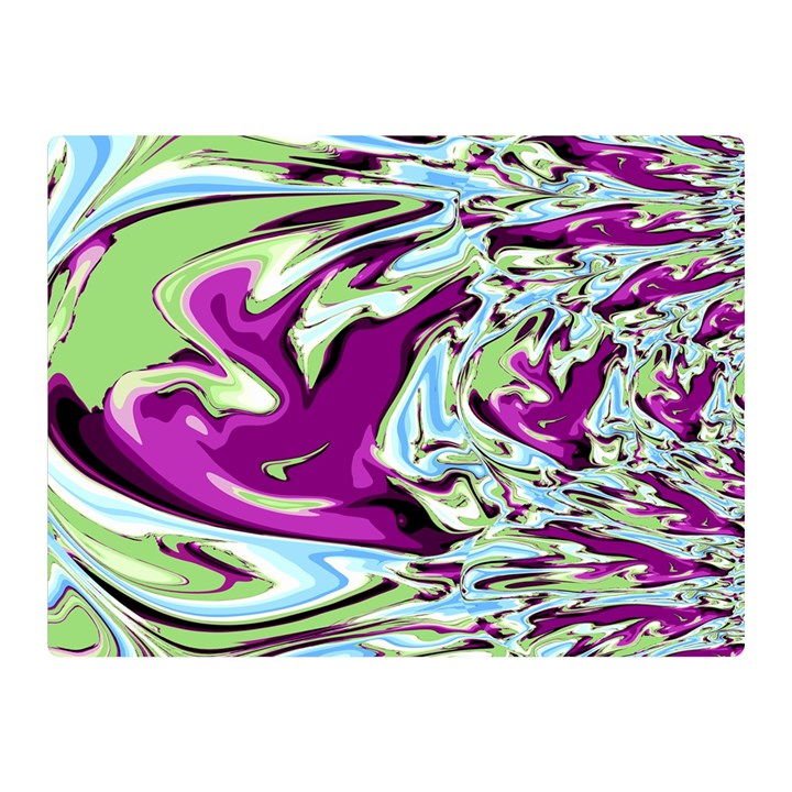 Purple, Green, and Blue Abstract Double Sided Flano Blanket (Mini) 