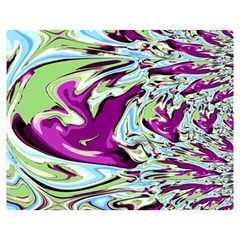 Purple, Green, And Blue Abstract Double Sided Flano Blanket (medium) 