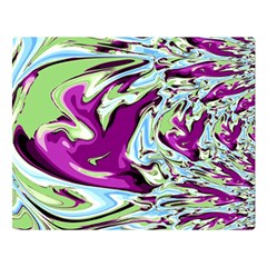 Purple, Green, And Blue Abstract Double Sided Flano Blanket (large) 