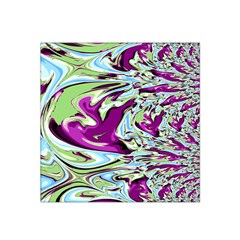 Purple, Green, And Blue Abstract Satin Bandana Scarf