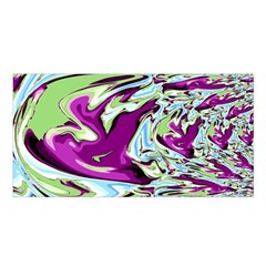 Purple, Green, And Blue Abstract Satin Shawl by digitaldivadesigns